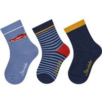 STERNTALER Socken 3er-Pack Auto, Größe 18 in Blau