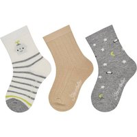 STERNTALER Socken 3er-Pack Roboter, Größe 18 in Beige