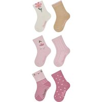 STERNTALER Socken 6er-Pack Blume, Größe 18 in Beige