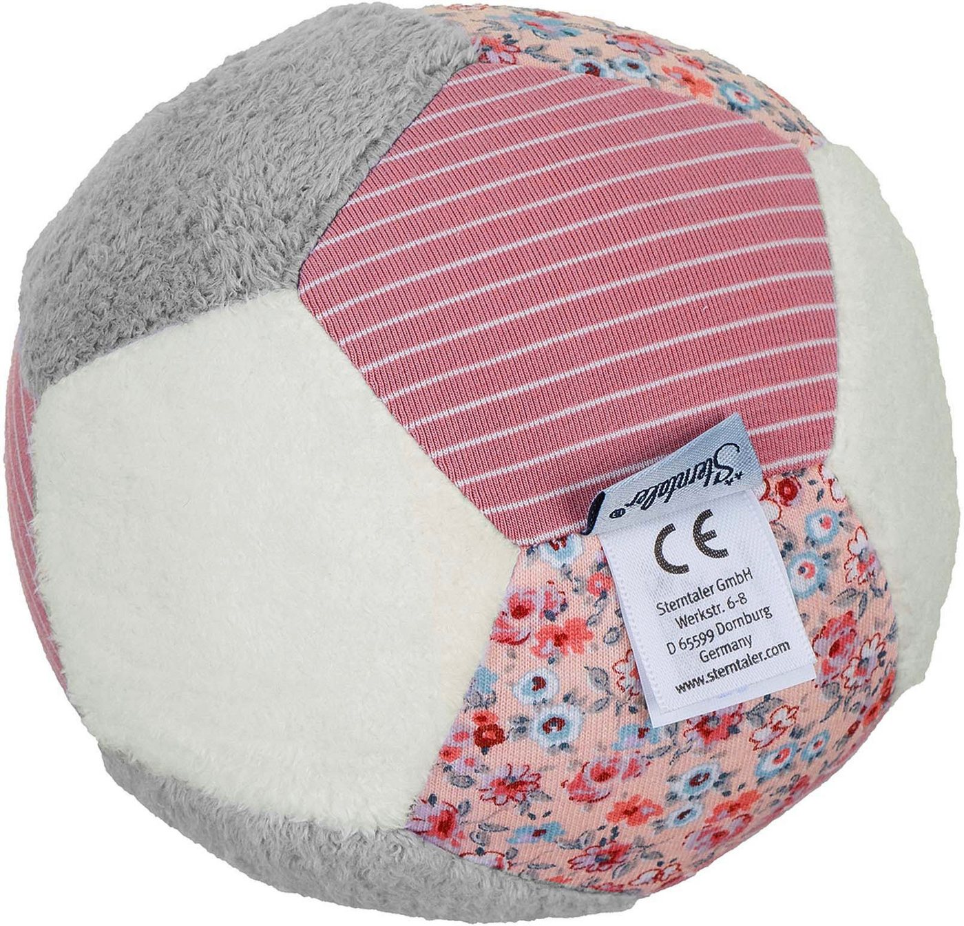 Sterntaler® Softball Stoff, rosa/grau, für Babys – Bild 3 von 3