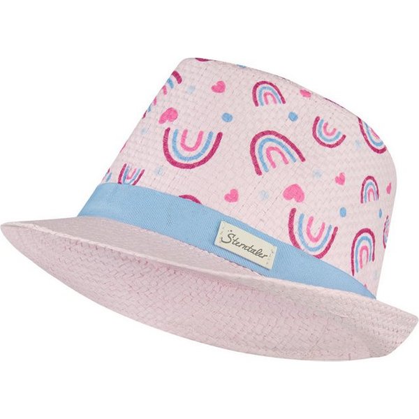 Sterntaler® Sonnenhut UV-Schutz 50+ Strohhut Regenbogen (1-St) Leichter Strohhut mit Regenbogenprint, Garniturband, gebogener Krempe