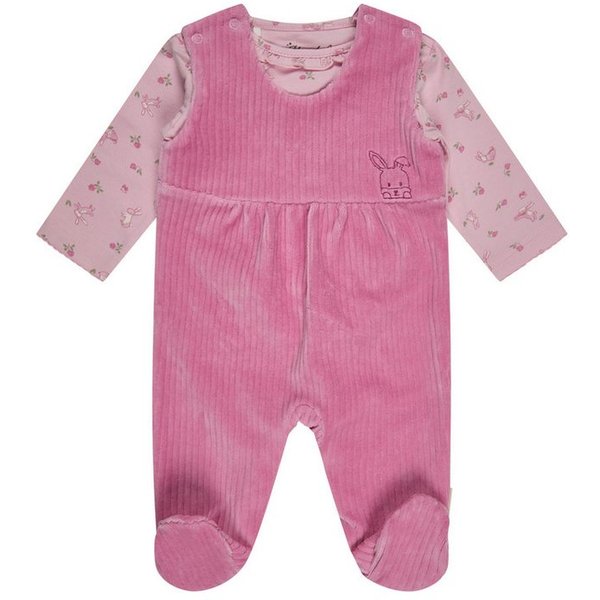 Sterntaler® Strampler Strampler-Set Hase (2-tlg., Set) Strampler-Set Nicki, Hase-Stickerei, Knöpfe, Langarmshirt mit Druck