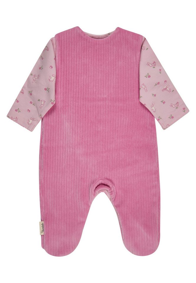 Sterntaler® Strampler Strampler-Set Hase (2-tlg., Set) Strampler-Set Nicki, Hase-Stickerei, Knöpfe, Langarmshirt mit Druck – Bild 2 von 5