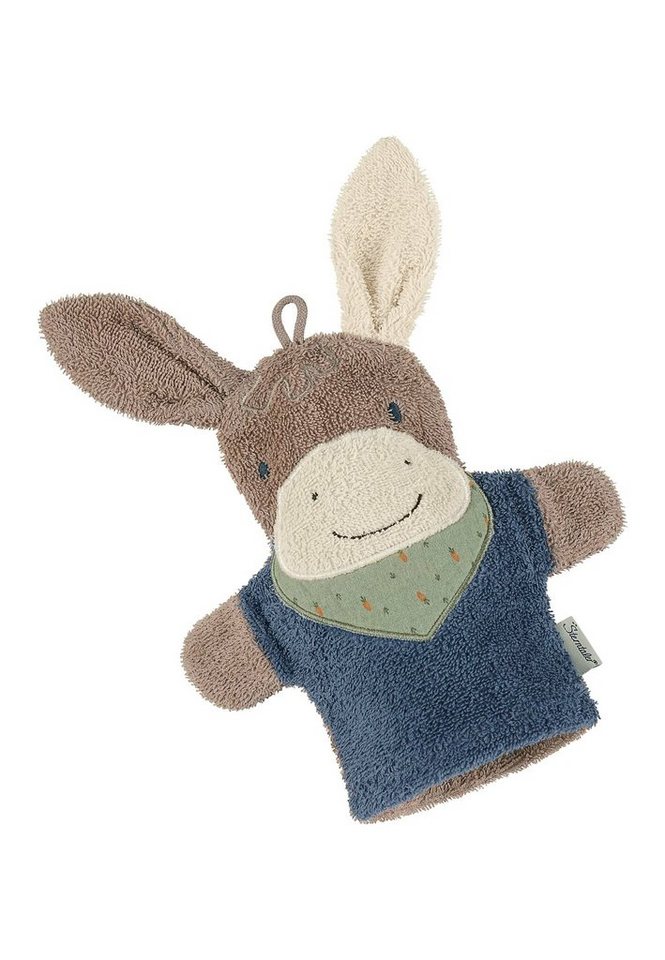Sterntaler® Waschhandschuh Waschhandschuh ESEL Emmilius, Frottee (1-St), 2in1 Waschhandschuh & Handpuppe Esel aus Frottee – großer Waschspaß! – Bild 3 von 3