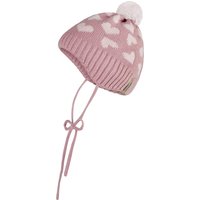 Sterntaler Winter-Strickmütze Bommel Herzen