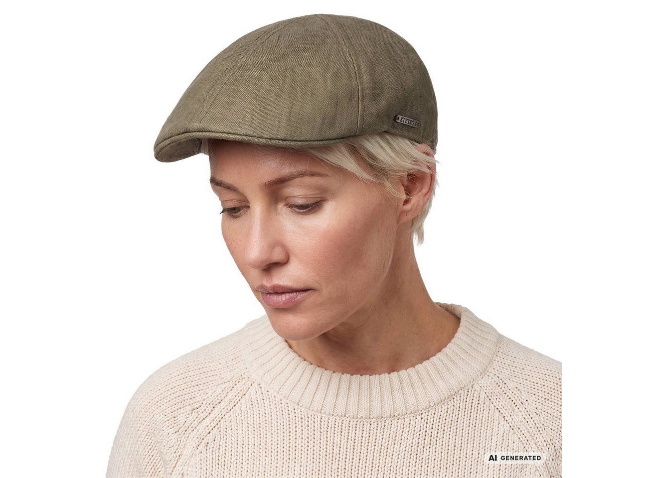 Stetson Flat Cap (1-St) Schirmmütze mit Schirm, Made in the EU – Bild 5 von 5