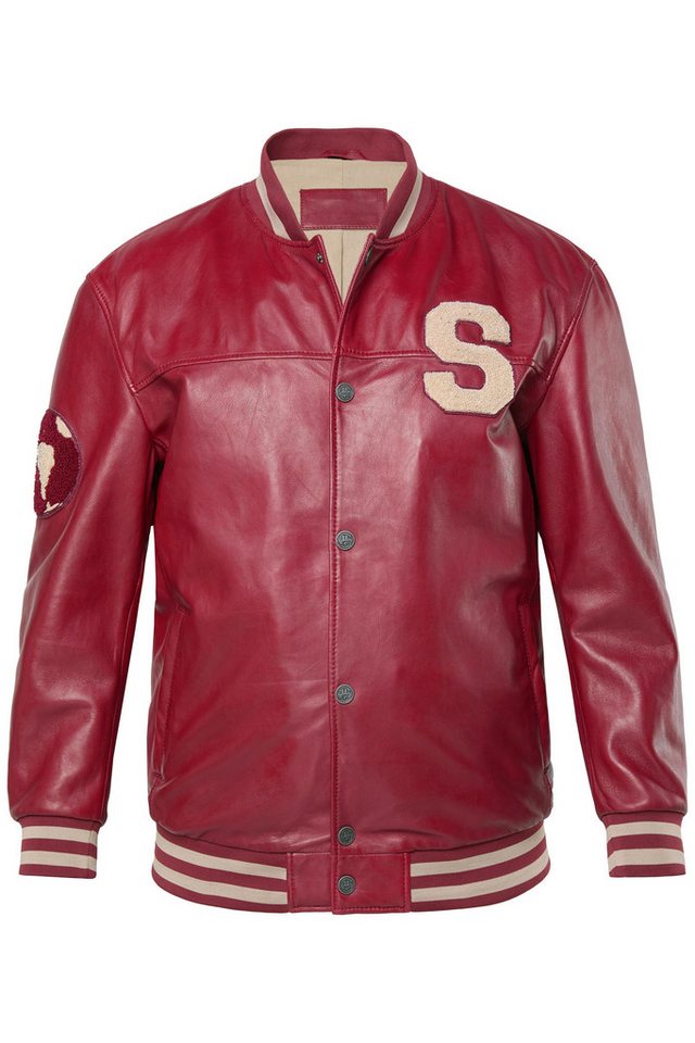 STHUGE Lederjacke Leder-Collegejacke echtes Leder Blouson – Bild 2 von 5