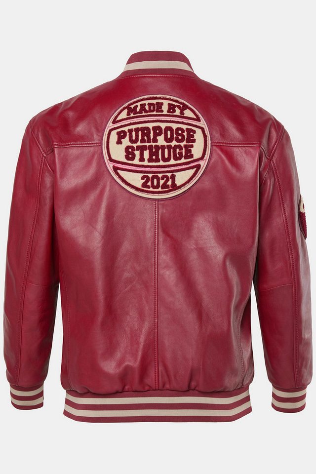 STHUGE Lederjacke Leder-Collegejacke echtes Leder Blouson – Bild 5 von 5