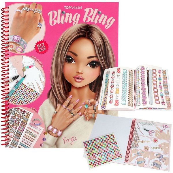 TOPModel Stickerbuch TOPModel Malbuch Create your Bling Bling Schmuck