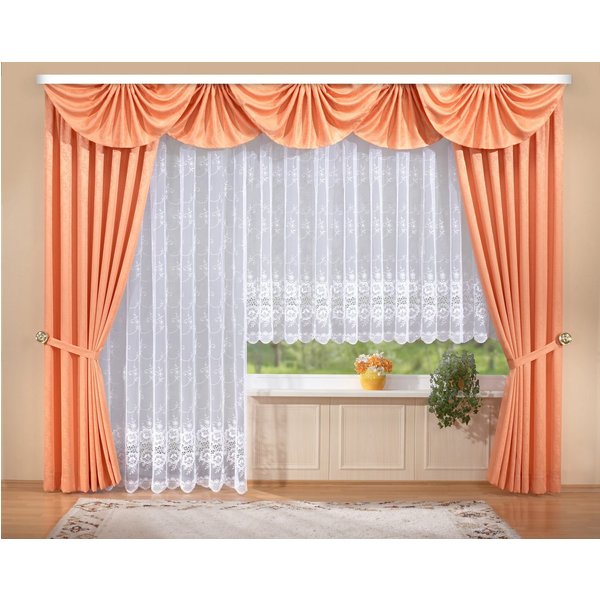 Stickereien Plauen Gardine Bianca, 1 Stück, transparent, veredelt mit Plauener Spitze Stickerei (1 St), Kräuselband, transparent, veredelt mit echter Plauener S