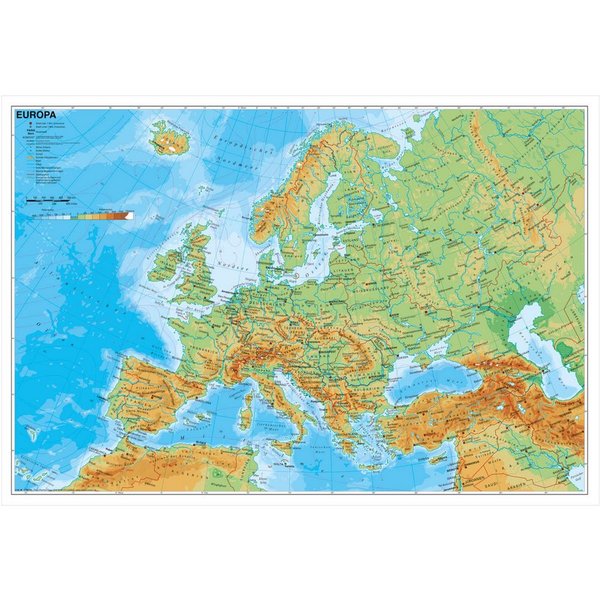 STIEFEL Poster Europa physisch, 95 x 66 cm