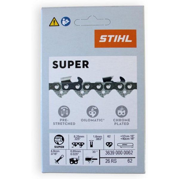 STIHL Ersatzkette 26 RS Rapid Super 37 cm, (62-tlg), Vollmeißel, 3639 000 0062