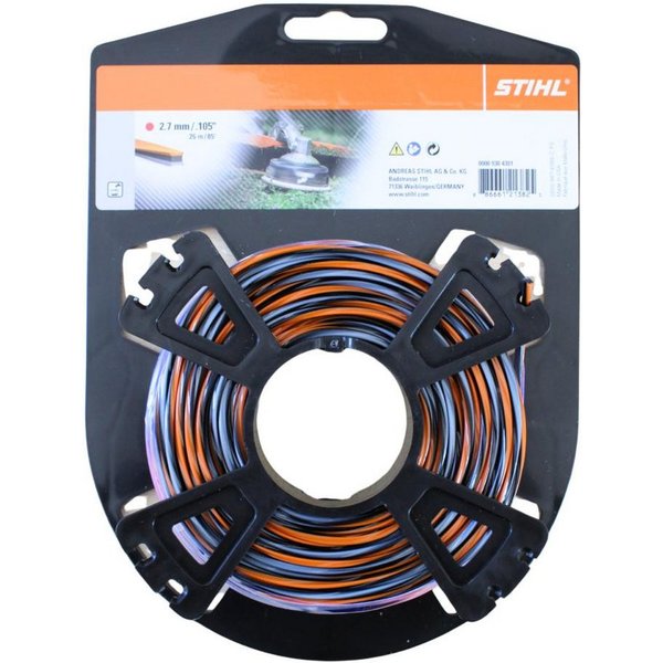 STIHL Trimmerfaden Mähfaden CF3 Pro Ø 2,7 mm, 26 m Länge, 2,7 mm Fadendurchmesser