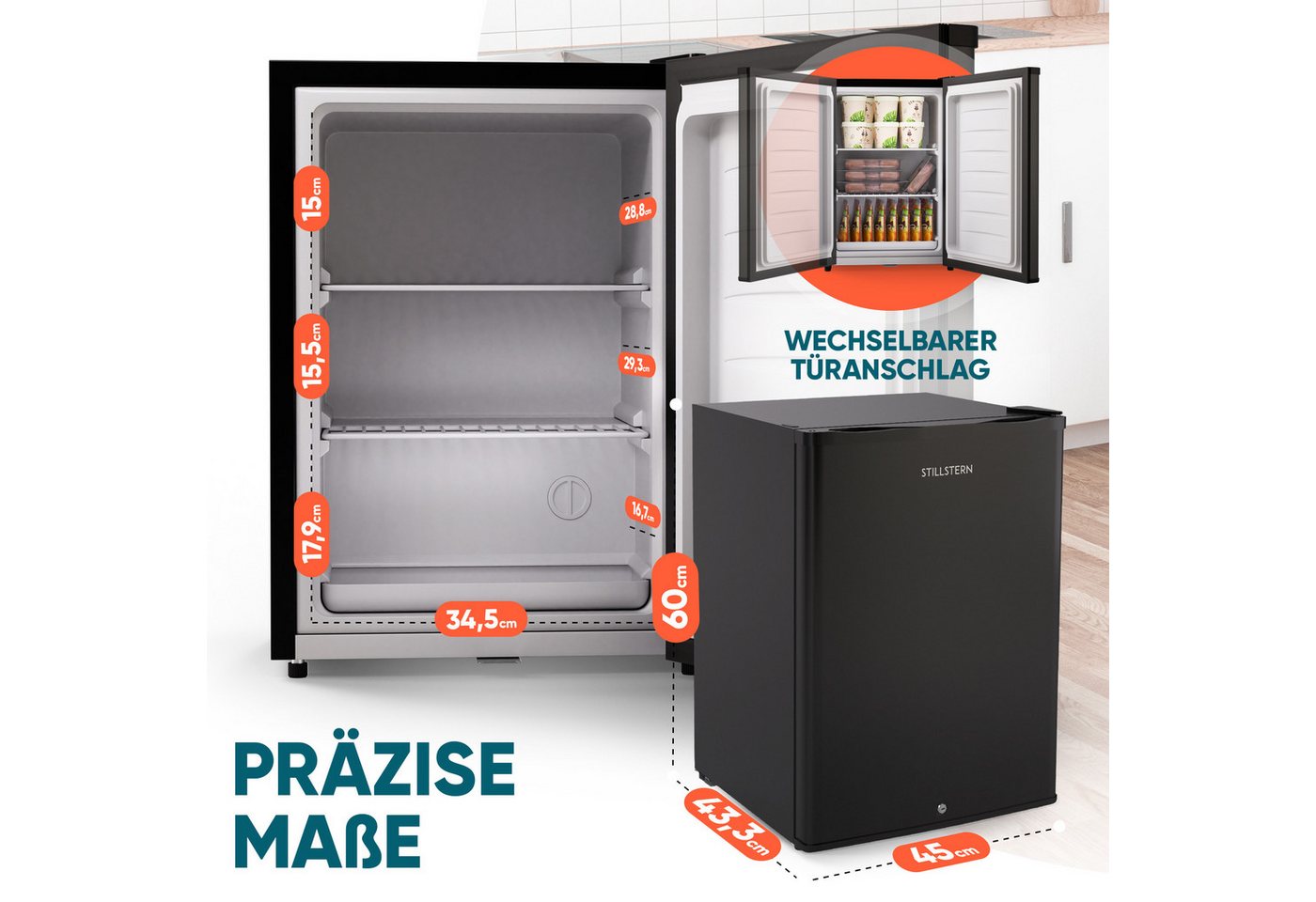 Stillstern Gefrierschrank MGS 42.3, 63.2 cm hoch, 47 cm breit, 4 Sterne Technologie – Bild 4 von 5