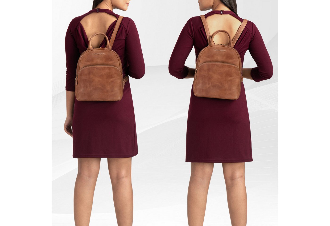 STILORD Cityrucksack "Ruby" Daypack Damen Leder – Bild 2 von 5