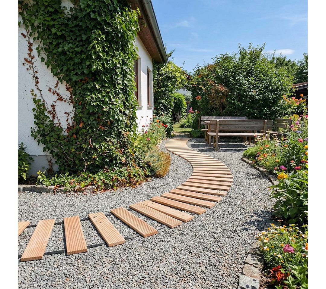 STILTREU Gartensteg Gartenweg, Rollweg - Länge 2,50 Meter, Breite 30 cm, Abstand 8 cm – Bild 4 von 4