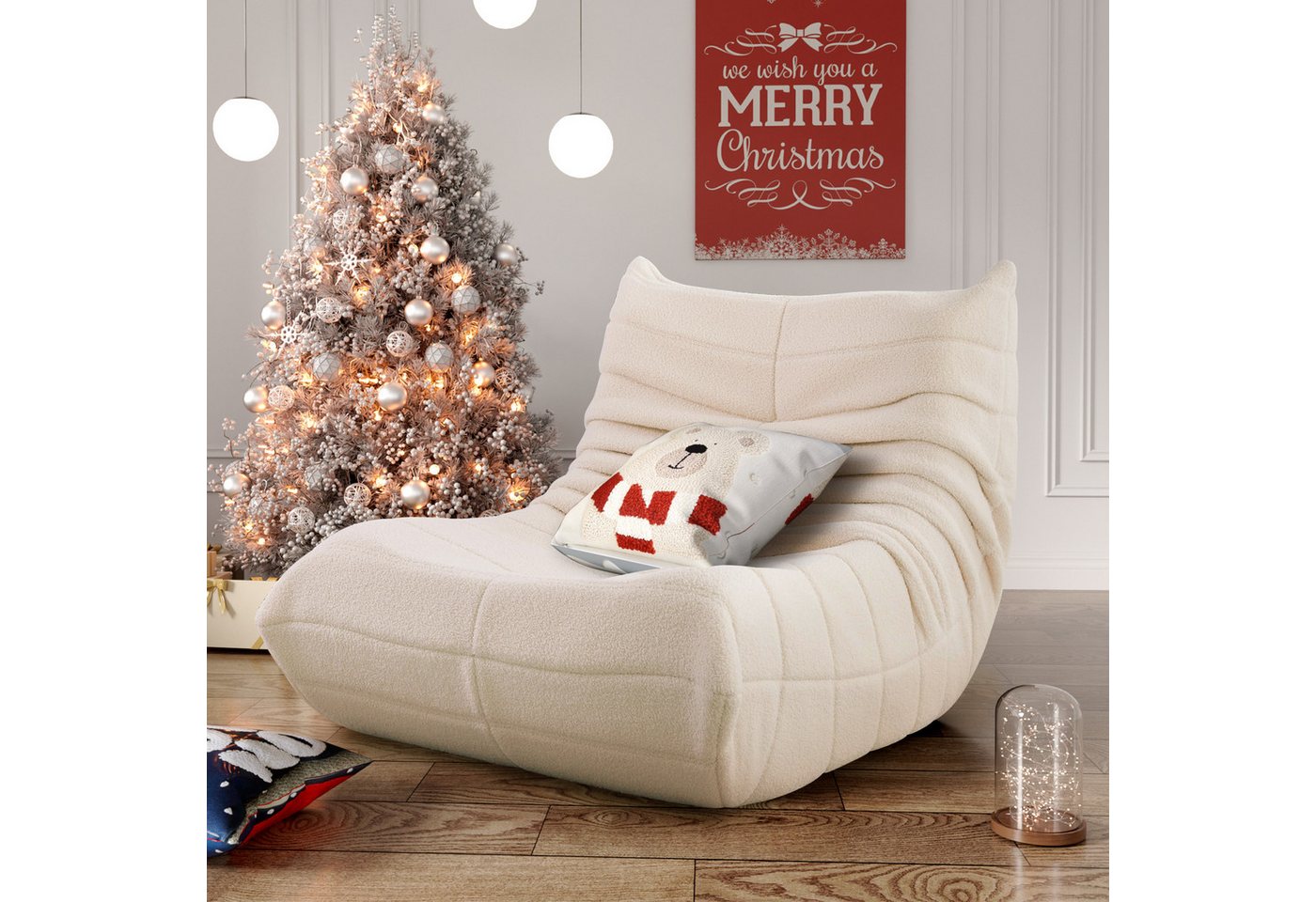 STILVORA Sitzsack Relaxsessel Indoor-Lazy Sofa Einzelsofa mit Hochelastischer Schwamm – Bild 3 von 5