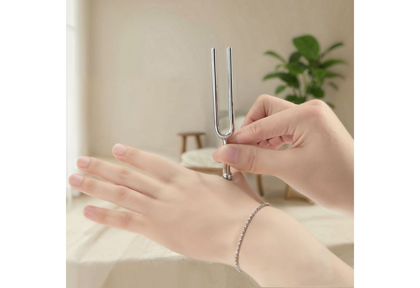 keepdrum Stimmgerät keepdrum Stimmgabel KDTFA 440Hz Ton A1, (Stimmhilfe), für musikalische und esoterische Anwendung – Bild 3 von 5