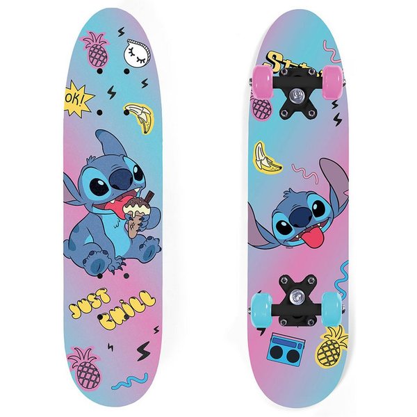 Stitch Skateboard 61 cm – Kinder Holz Skateboard 24 Zoll Funboard, Kinder Skateboard, rutschfeste Oberfläche, 9-lagiges Ahornholz