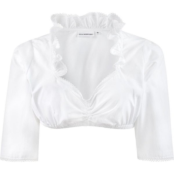 Stockerpoint Dirndlbluse Dirndlbluse Clara halbarm weiß