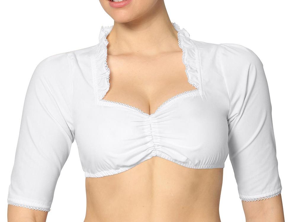 Stockerpoint Dirndlbluse Dirndlbluse Clara halbarm weiß – Bild 2 von 4