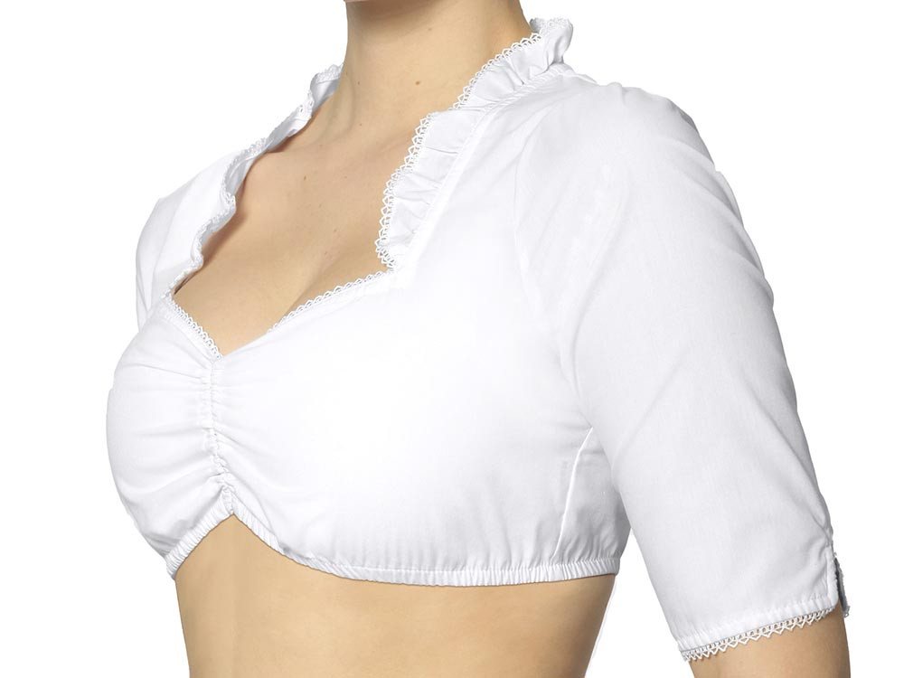 Stockerpoint Dirndlbluse Dirndlbluse Clara halbarm weiß – Bild 4 von 4