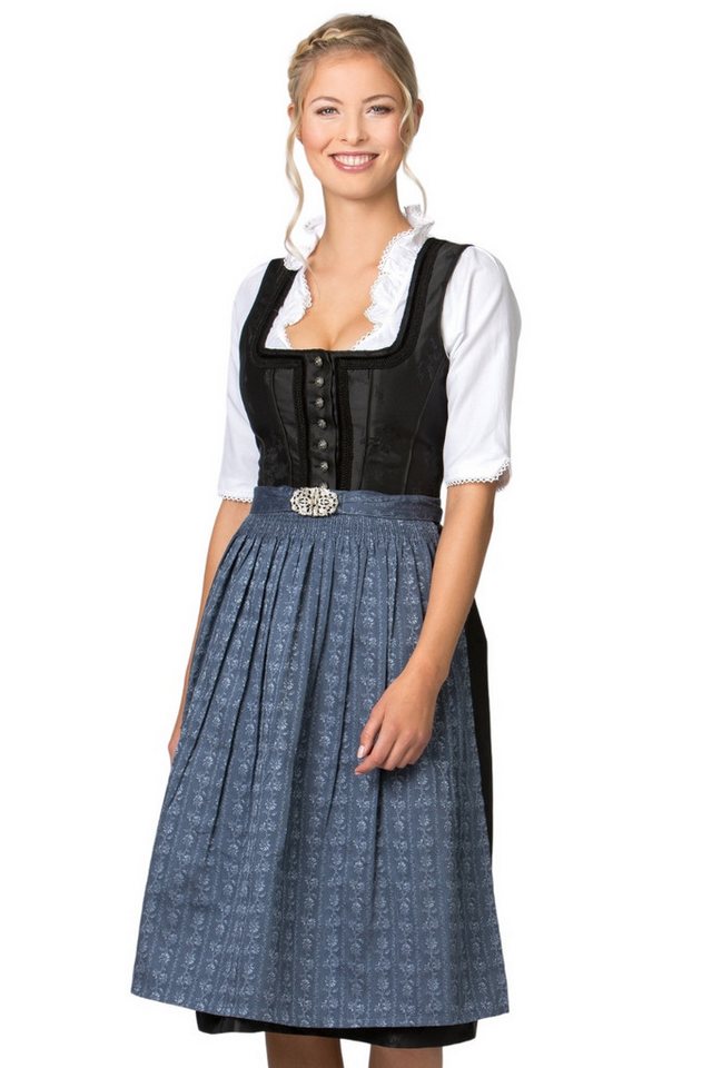 Stockerpoint Dirndlschürze Dirndlschürze - SC-300 - altrosa, blau – Bild 2 von 3