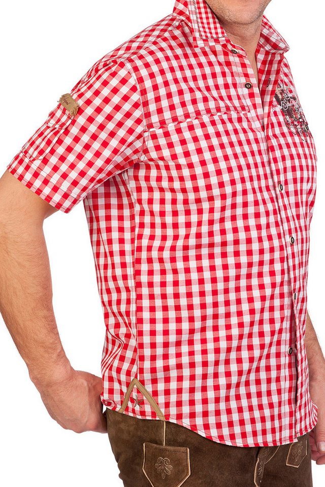 Stockerpoint Trachtenhemd Trachtenhemd - JAGDFIEBER - rot – Bild 4 von 4