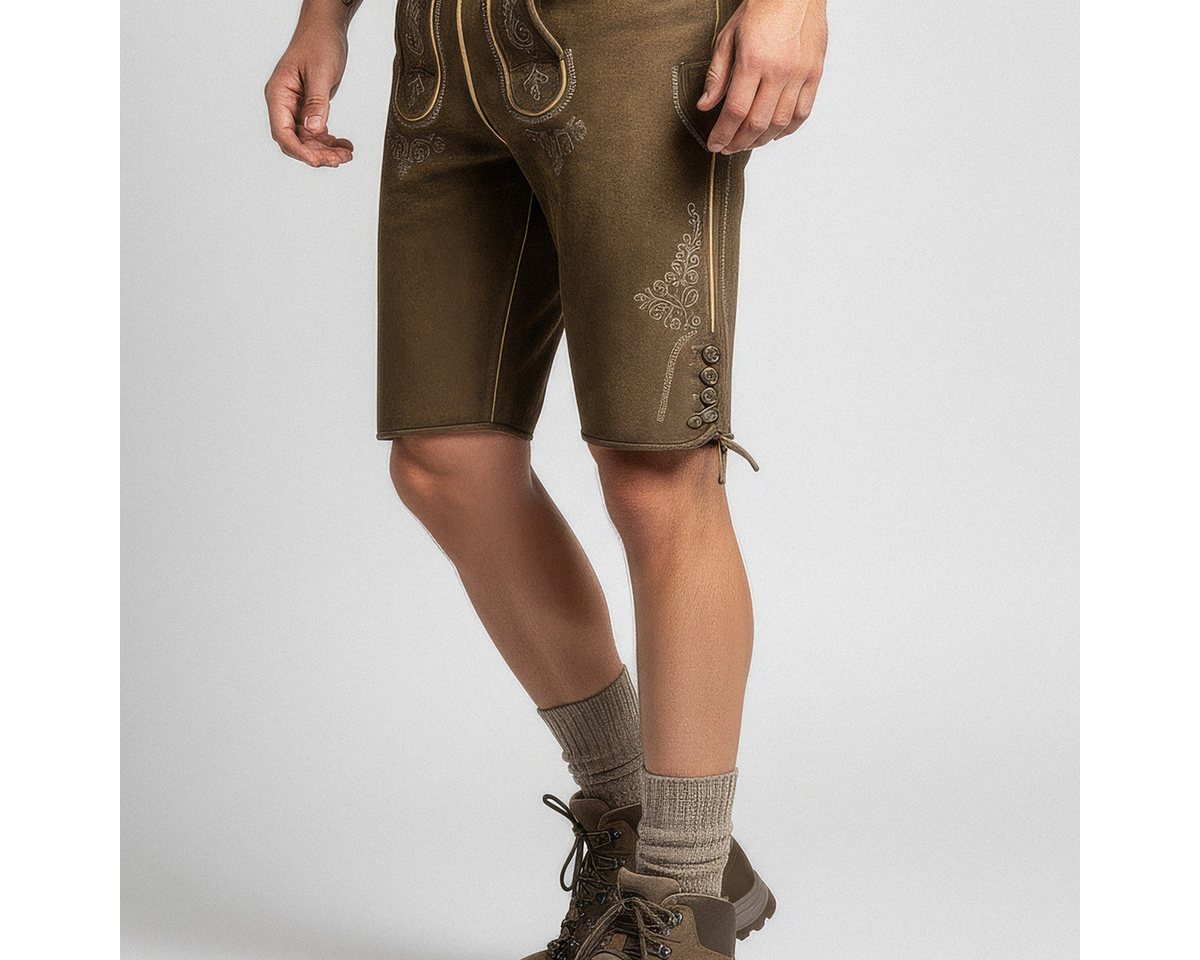Stockerpoint Trachtenlederhose Sigl Herren (1-tlg) Trachtenlederhose, Trachtenhose, Bayerische Lederhose, Oktoberfest – Bild 4 von 5