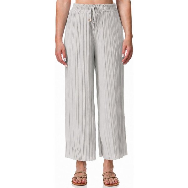 Worldclassca Stoffhose Worldclassca Stoffhose Plissierte Sommer Hose weitem Bein Faltenhose Neue Kollektion - Stilvolle und gemütliche Sommer Mode für Damen