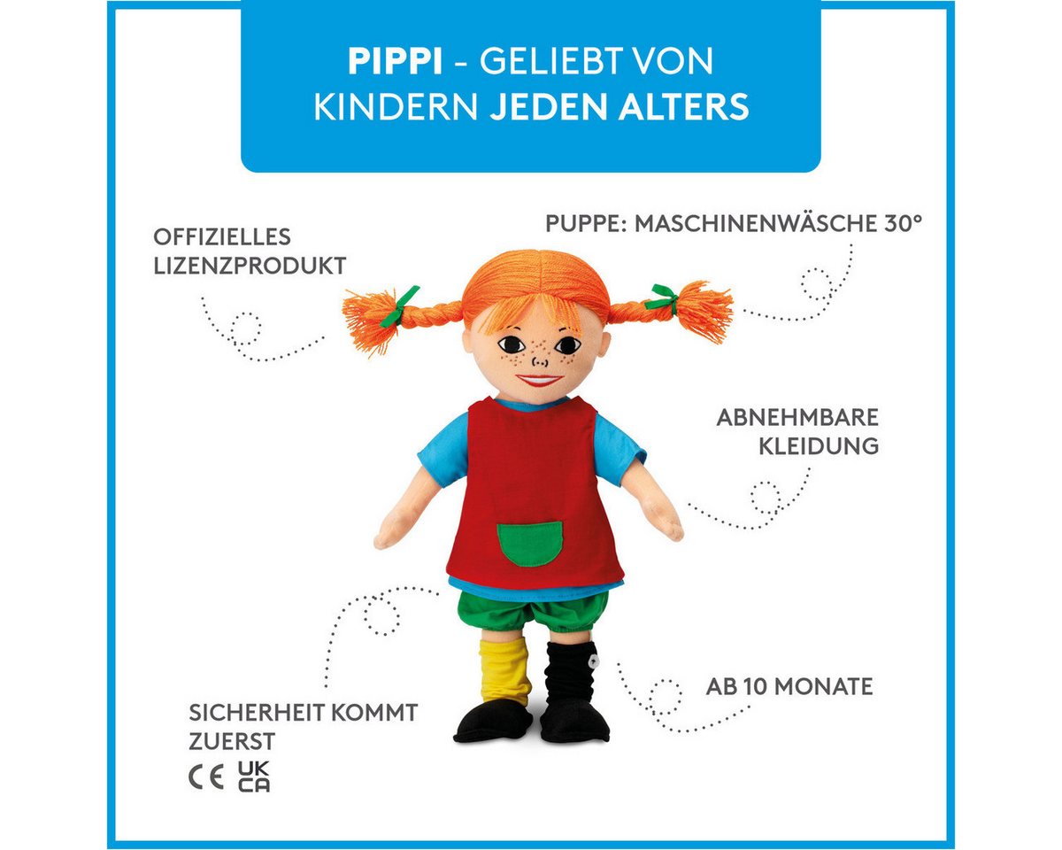 Pippi Langstrumpf Stoffpuppe Pippi Langstrumpf Mädchen (1-tlg) – Bild 5 von 5