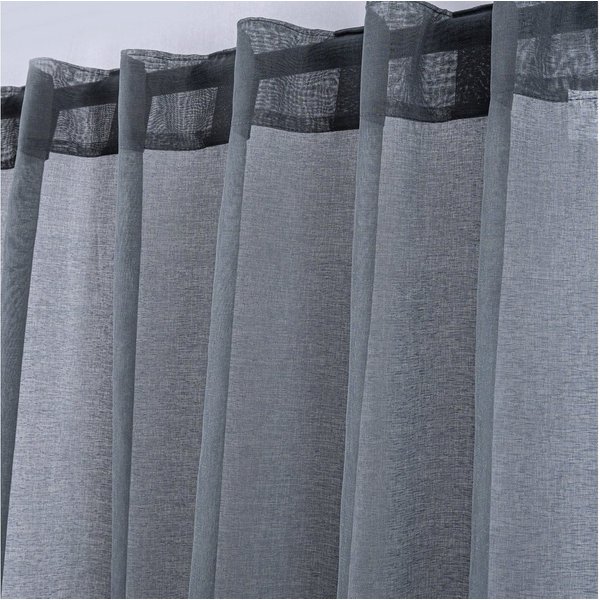 Stoffschmiede Gardine, 140x245cm, Verdeckte Schlaufe, versch. Farben, halbtransparent