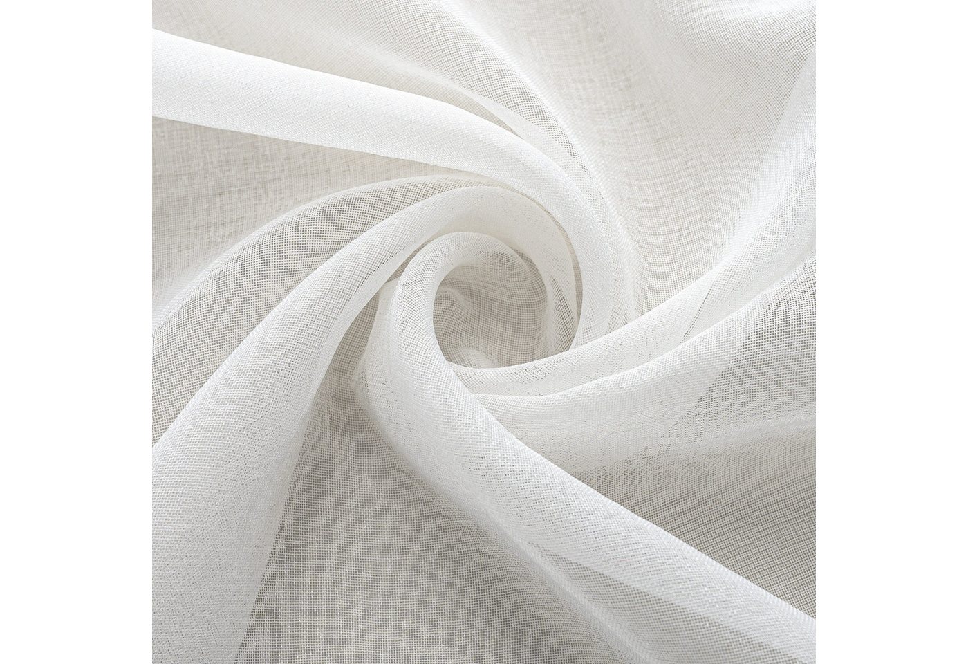 Stoffschmiede Gardine, 140x245cm, Verdeckte Schlaufe, versch. Farben, halbtransparent – Bild 4 von 5
