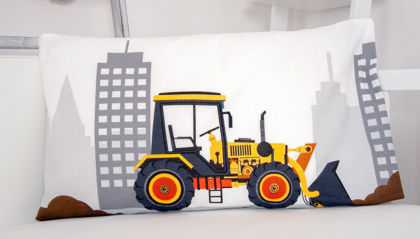 Stoffschmiede Kinderbettwäsche, Baustelle, 100x135cm & 40x60cm, Baumwolle, 100% Baumwolle – Bild 4 von 4