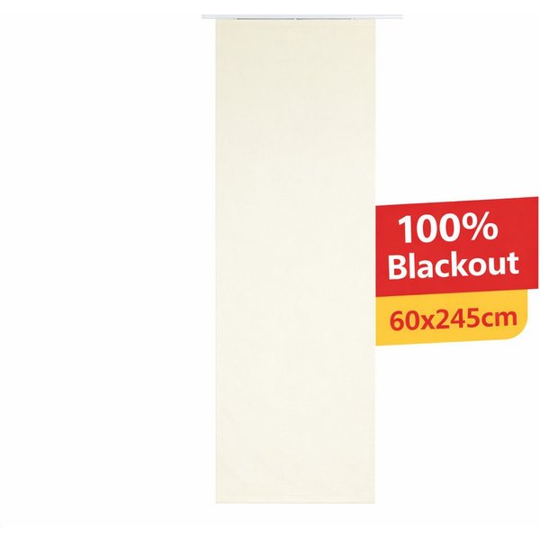 Stoffschmiede Schiebegardine, Blickdicht, 60x245cm, Paneelwagen, Lichtschutz, 100% Blackout