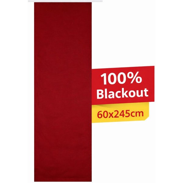Stoffschmiede Schiebegardine, Blickdicht, 60x245cm, Paneelwagen, Lichtschutz, 100% Blackout