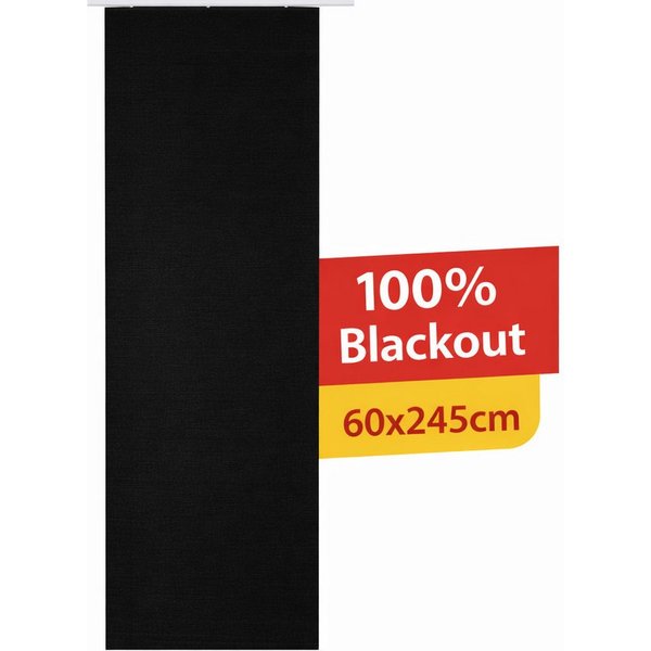 Stoffschmiede Schiebegardine, Blickdicht, 60x245cm, Paneelwagen, Lichtschutz, 100% Blackout