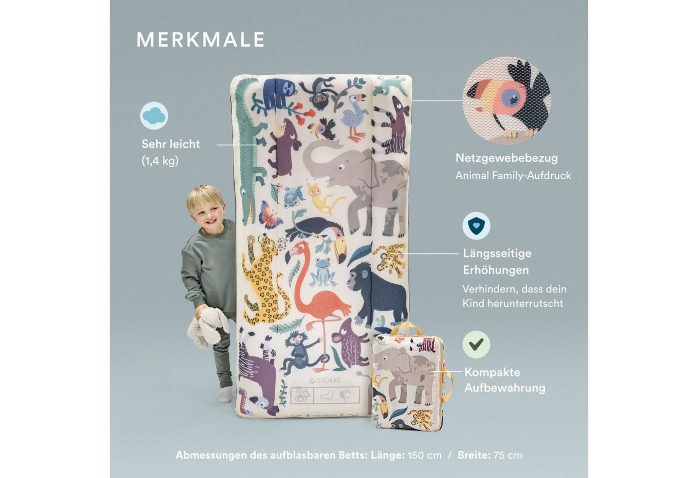 Stokke Luftmatratze Jetkids CloudSleeper™ Das aufblasbare Kinderbett – Bild 2 von 5