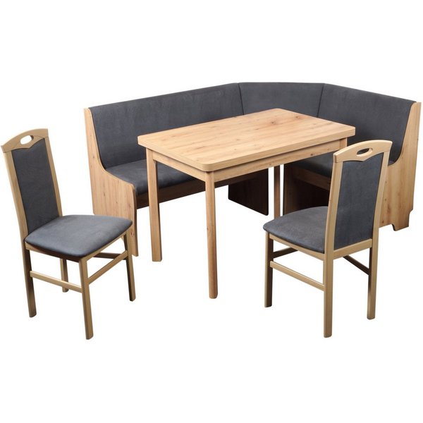 Stolebaenk Eckbankgruppe Bremen PENITI, (Eckbank Set, 1xEckbank, 1xTisch, 2x Stuhl), Bezug mit 48.000 Scheuertouren