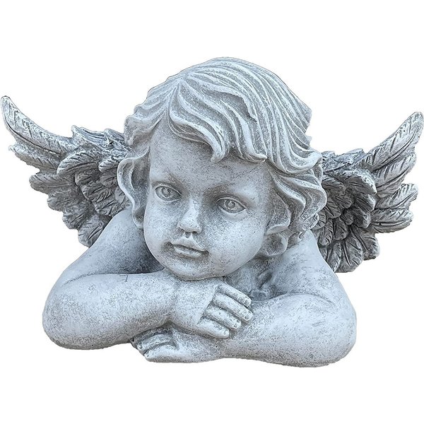 Stone and Style Engelfigur Frostfeste Steinfigur große Engel Büste