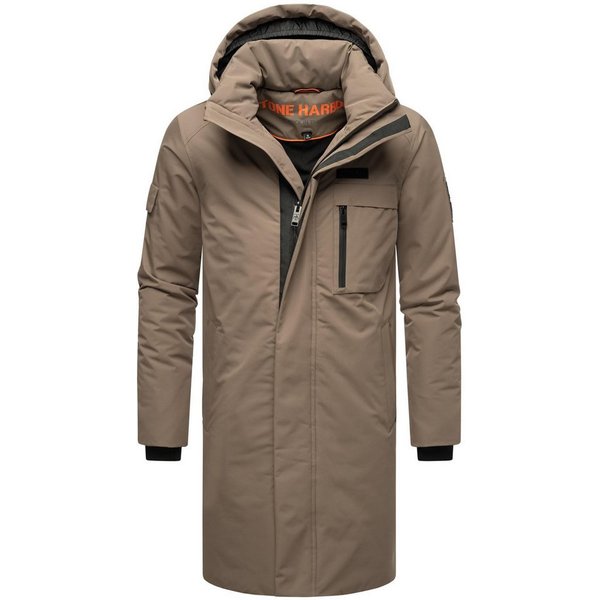 Stone Harbour Regenmantel Xandroo XX Langer Herren Wintermantel mit Kapuze