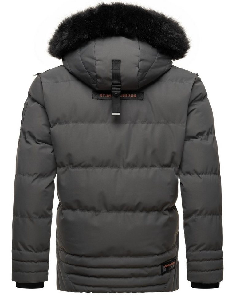 Stone Harbour Steppjacke Romaan gesteppte Winterjacke mit Kapuze – Bild 3 von 5