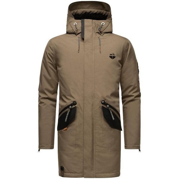 Stone Harbour Wintermantel Ragaan modischer Herren Winterparka mit Teddyfell Futter