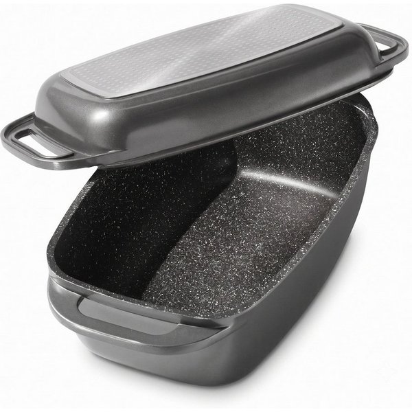 STONELINE Bräter, Aluminiumguss (2-tlg), Multifunktions-Bräter, induktionsgeeignet, Designed in Germany
