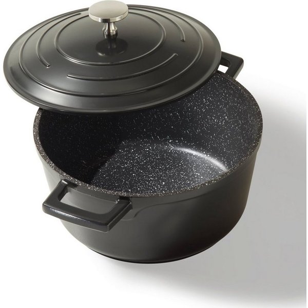 STONELINE Bratentopf, Aluminiumguss (2-tlg), mit Luftzirkulierung + Aromaregen, für Induktion, Designed in Germany