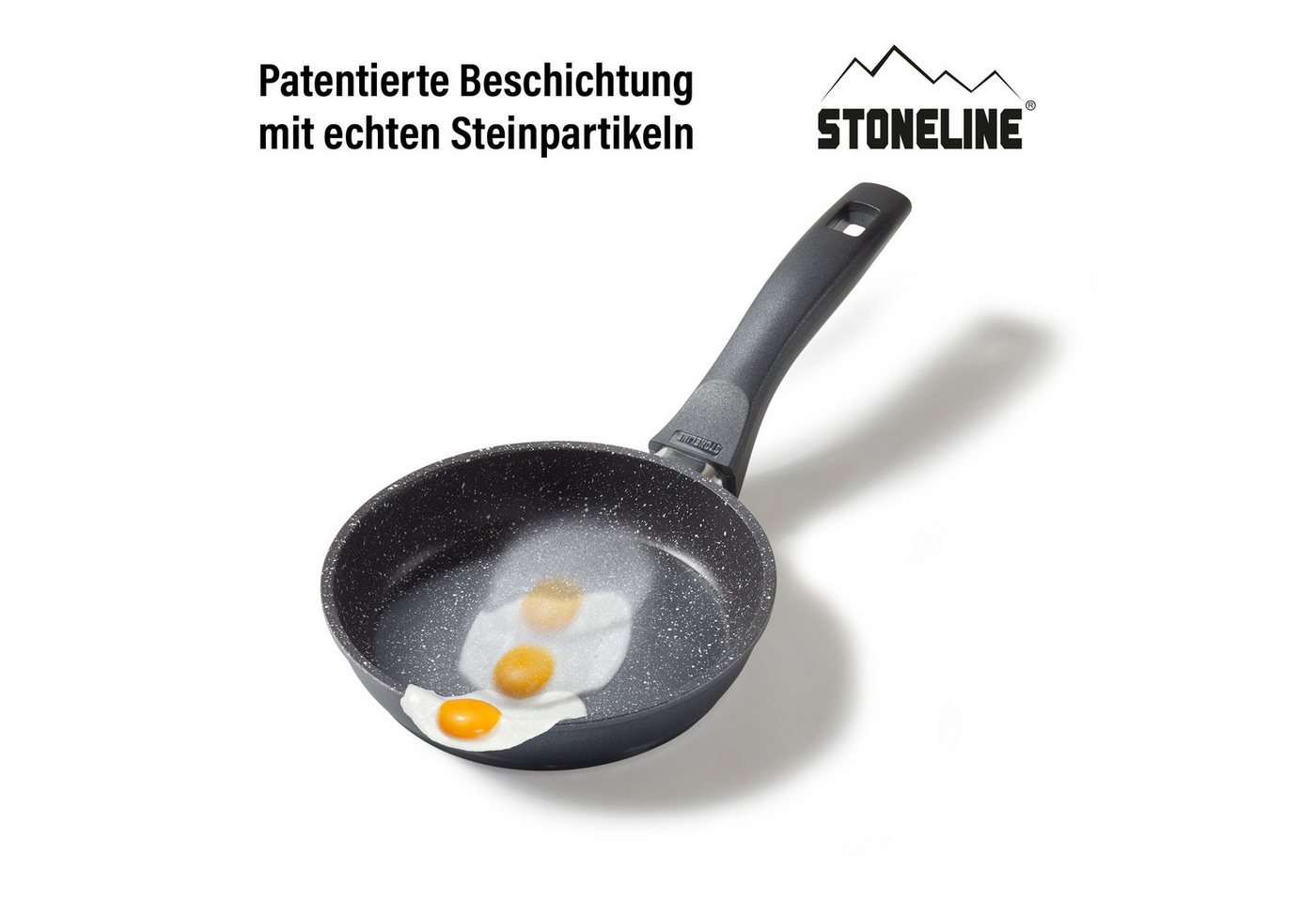 STONELINE Bratpfanne, Aluminiumguss (1-tlg), mit echten Steinpartikeln, induktionsgeeignet, Designed in Germany – Bild 4 von 5