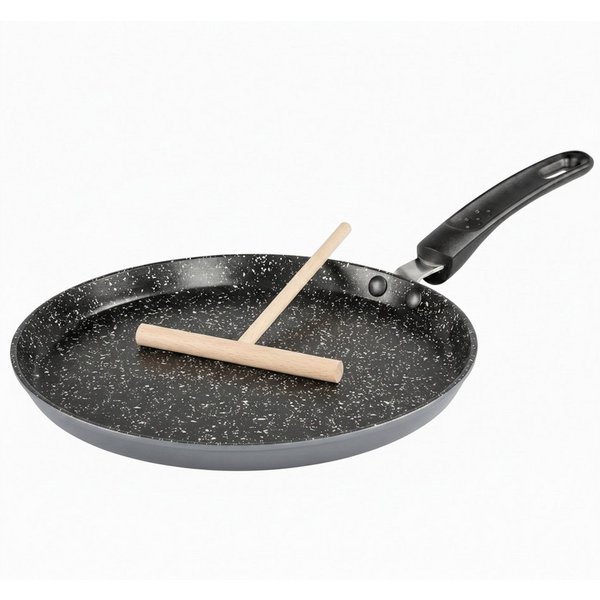 STONELINE Crêpepfanne, Aluminium (1-tlg), mit echten Steinpartikeln, induktionsgeeignet, Designed in Germany