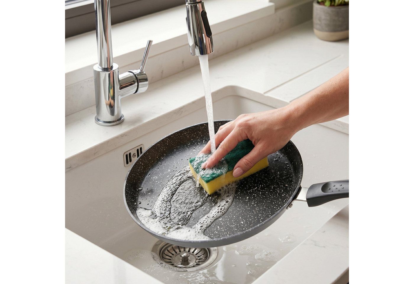 STONELINE Crêpepfanne, Aluminium (1-tlg), mit echten Steinpartikeln, induktionsgeeignet, Designed in Germany – Bild 5 von 5