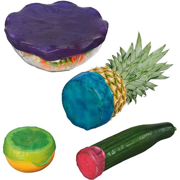 STONELINE Frischhaltedeckel, (Set, 4-tlg), Kunststoff, wiederverwendbar