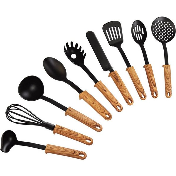 STONELINE Kochbesteck-Set (9-tlg), ideal für beschichtete Pfannen und Töpfe, Designed in Germany